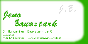 jeno baumstark business card