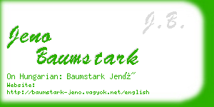 jeno baumstark business card